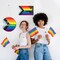 Gay Pride Progress Pride Rainbow Wreath Wooden Hanging Door Sign Decoration - 2Pcs LGBT Wood Door Sign Plaque Gay Pride Day Front Door Wall Porch Wooden Hanging Welcome Decorations Supplies